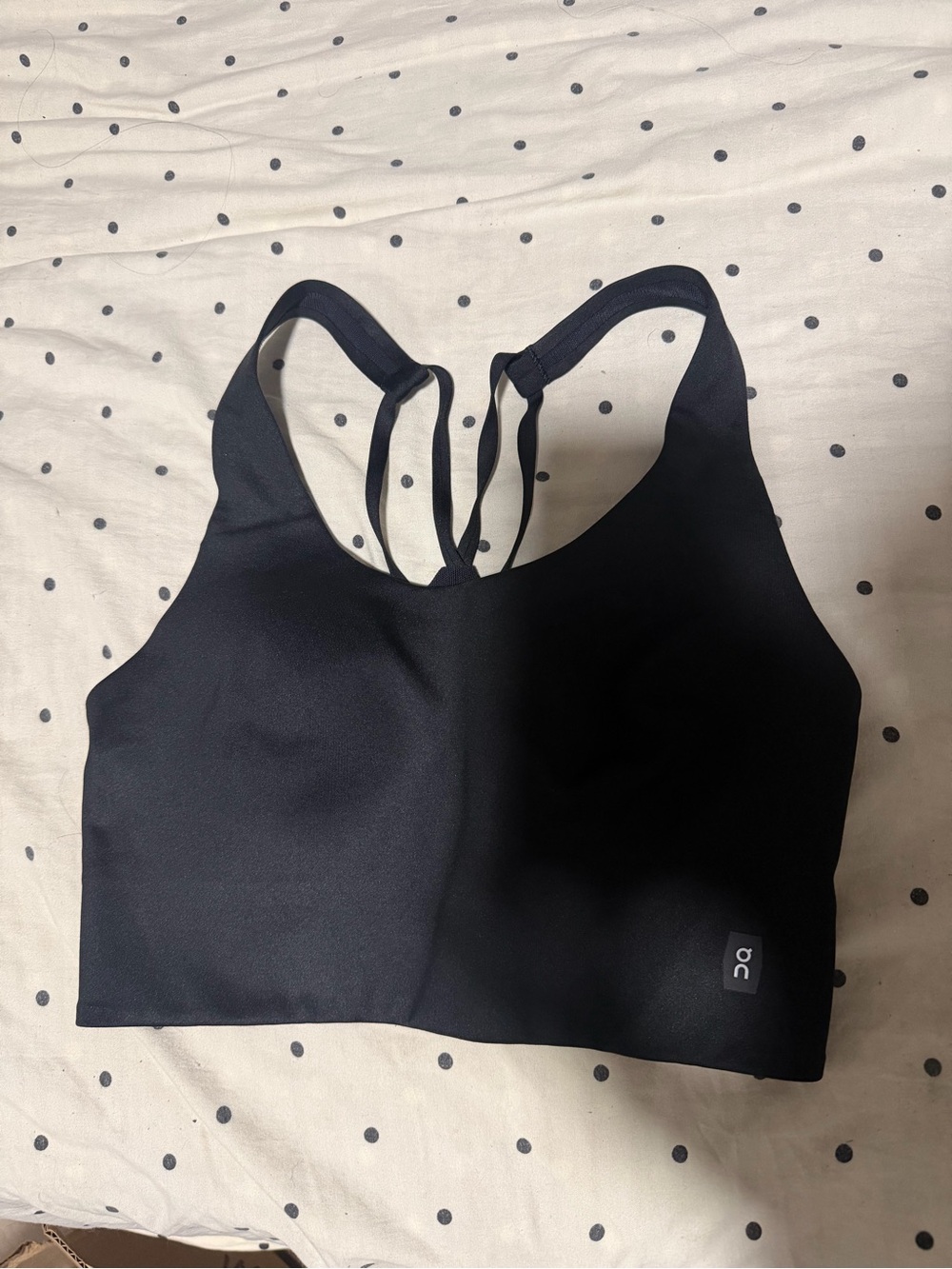 On Running Black Strappy Racerback Sports Bra